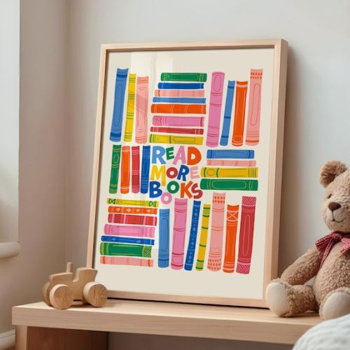 Read More Books Wall Art Print - Etsy (8x10)