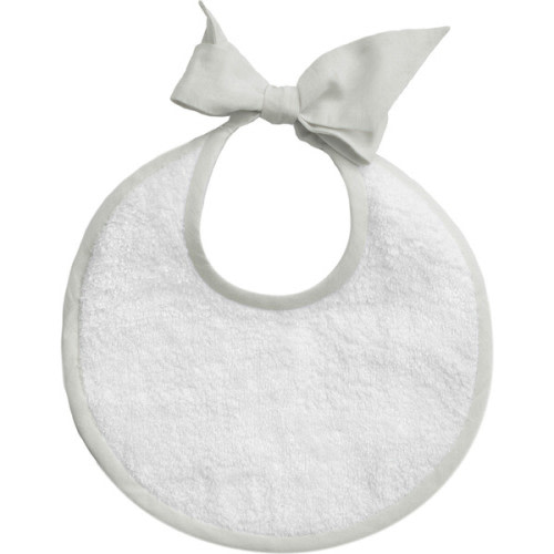 Newborn Bib, French Grey - Louelle. Bibs | Maisonette