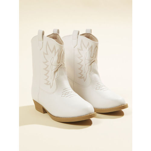 Jessie White Western Boots
