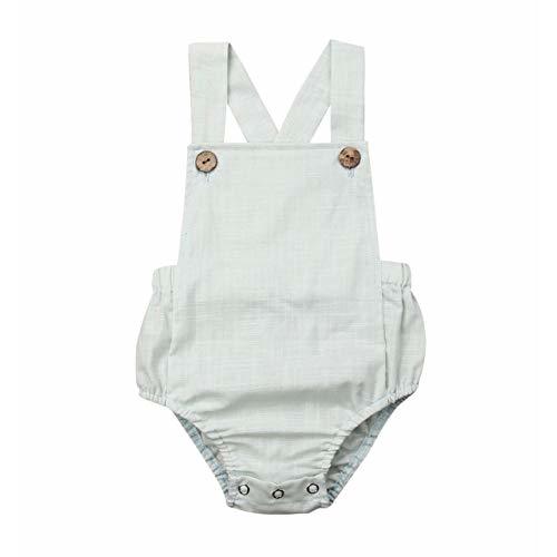 doublebabyjoy Newborn Baby 1 Piece Summer Romper Baby Girl Boy Solid Color Jumpsuit Sleeveless Backless Overalls Outfits