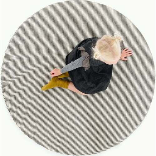 Circle Midi Padded Mat, Stone Stripe - Gathre | Maisonette