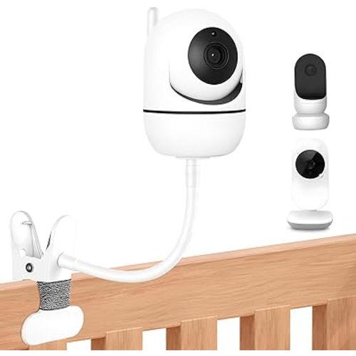 Flexible Baby Monitor Clip Mount: Compatible with HelloBaby/VTech/Owlet Baby Monitor, Baby Camera Holder Without Tool-Free Installation or Wall Damage