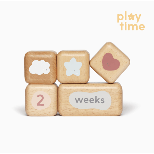Wooden Baby Milestone Blocks | MORI US