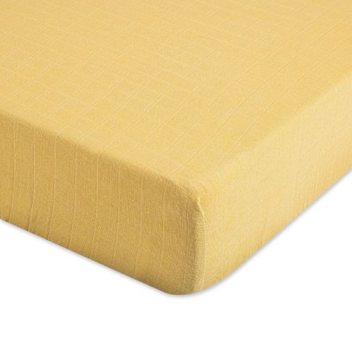 Crane Baby Cotton Muslin Fitted Crib Sheet - Evergreen
