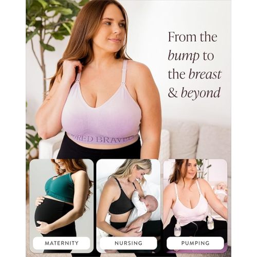 Kindred Bravely Sublime Sports Pumping Bra Hands Free | All-in-One Nursing Bras for Breastfeeding and Pumping