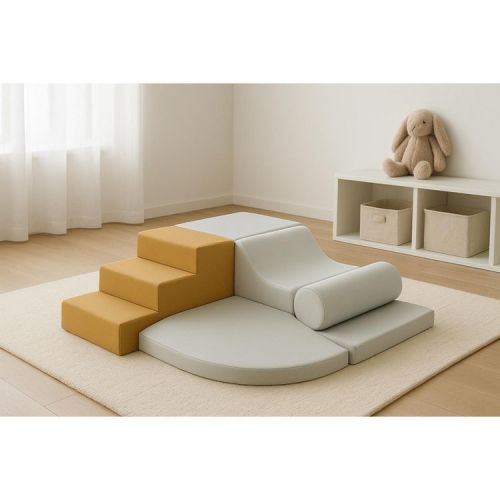 6-Piece Soft Climb & Crawl Activity Playset, Foam Toddler Climbing Toys Indoor Gym Soft Play Equipment for Kids 1-5