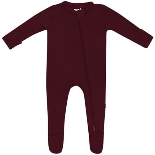 KYTE BABY Unisex Zipper Closure Footies, Rayon Made From Bamboo, 0-24 Months