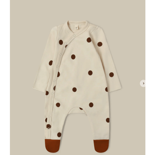 Undyed Cotton Dots Suit | Organic Zoo