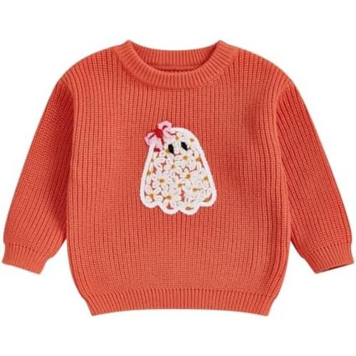 YINGISFITM Halloween Baby Girl Boy Outfit Toddler Thanksgiving Halloween Sweater Knit Sweaters Fall Winter Clothes