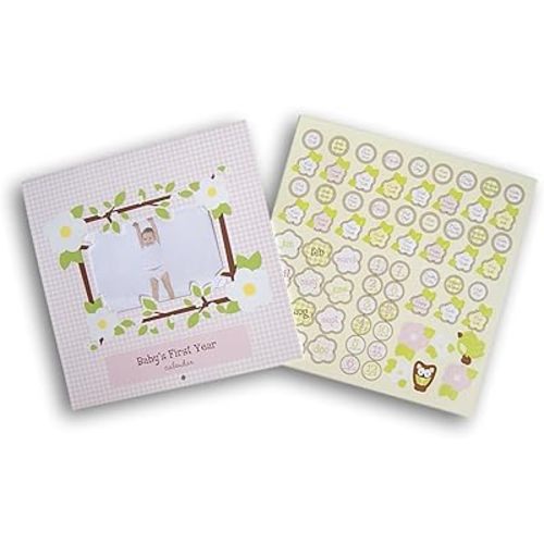 Baby's First Year Calendar - Girl with Stickers