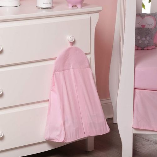 Everyday Kids Light Pink Hanging Diaper Caddy for Girls – Portable, Foldable, Washable Organizer with Hook for Easy Access at Changing Station