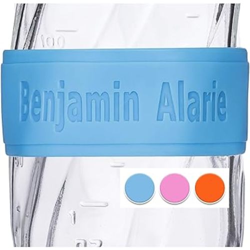 Custom Baby Bottle Labels for Daycare Blue 4 Pack Sippy Cup Labels Personalized Bands