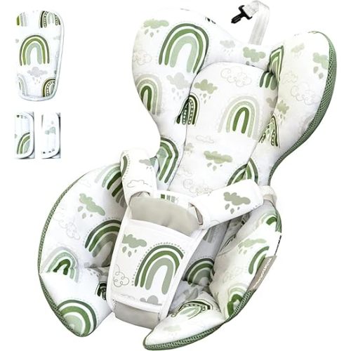 Infant Insert Compatible with 4moms RockaRoo and MamaRoo Multi-Motion Baby Swing for Newborn,Soft & Cool Mesh Fabric, Reversible Design,Newborn Insert with Head and Body Support,Machine Washable
