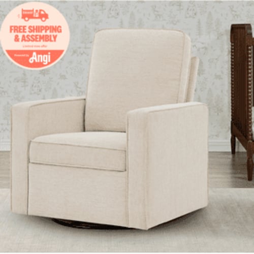 Customer reviews for Delta Children Noah Upholstered Swivel Glider with Stain-Resistant Performance Fabric- Greenguard Gold Certified, Almond | Walmart.com