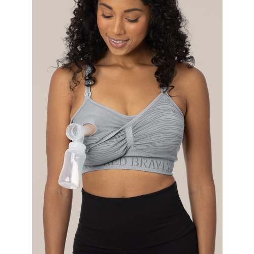 Sublime® Hands-Free Pumping & Nursing Bra | Grey