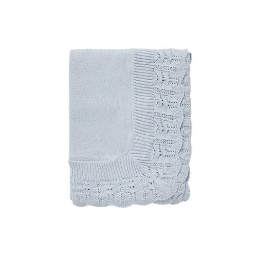Heirloom Baby Blanket in Pale Blue | Caitlin Wilson