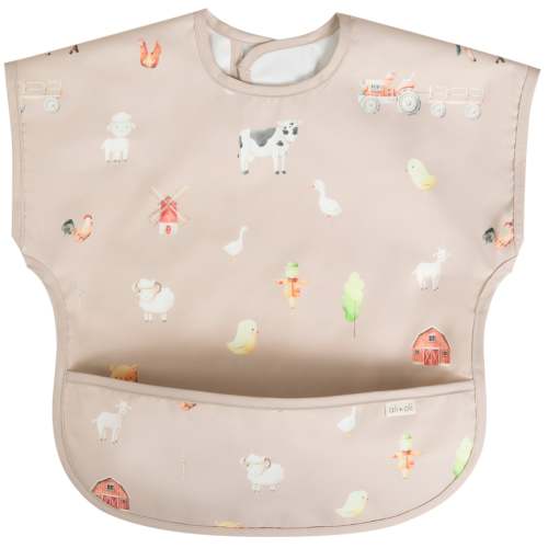 Ali+Oli Smock Bib for Baby & Toddler Short Sleeve (Farm)
