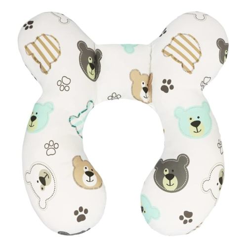 vocheer Baby Travel Pillow(Upgraded), Head and Neck Support Pillow for Pushchair, Car Seat,Stroller s for 0-12 Months(Bear)