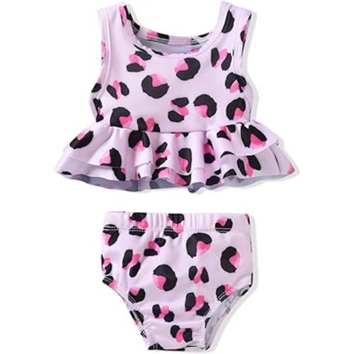 Aalizzwell Toddler Baby Girl Bathing Suit Two Piece Swimsuit Bikini Beach Wear