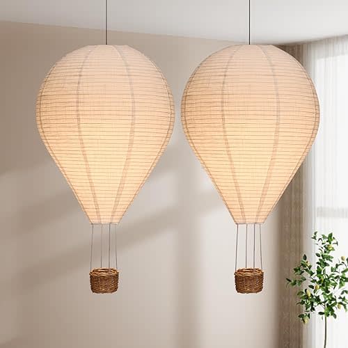 Hot Air Balloon Lanterns Bedroom Decor Handmade 16inch Shade nursery decor Pendant Light Shade Suitable for Decorating Children's Rooms Corridors and Living Rooms Decorations