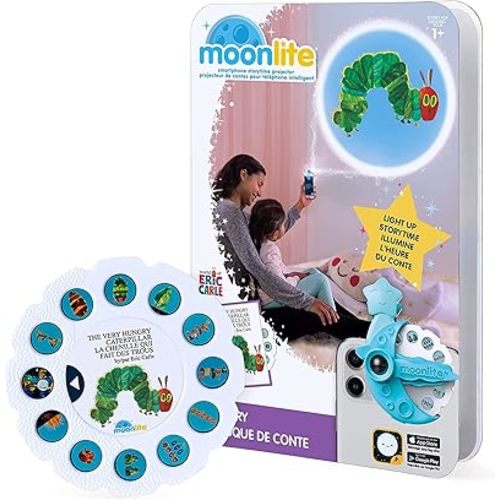 Moonlite Storybook Reels For Flashlight Projector, Kids Toddler | The Very Hungry Caterpillar | Single Reel Pack Story For 12 Months and Up