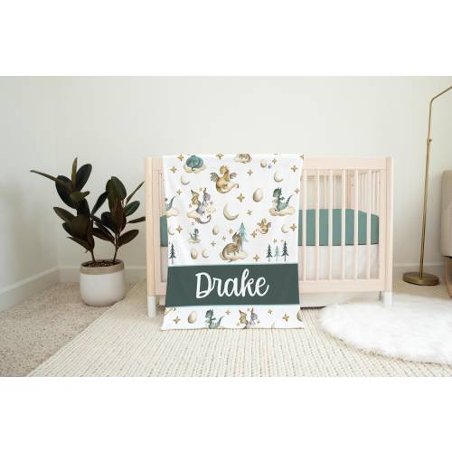 Dragon Blanket, Personalized Dragon Baby Blanket, Newborn Coming Home Blanket, New Baby Gift, Dragon Nursery Theme, Dragon Baby Shower B9