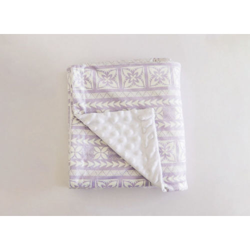 Pasifika Pattern Minky Snuggle Blanket (lilac) | islandpepe