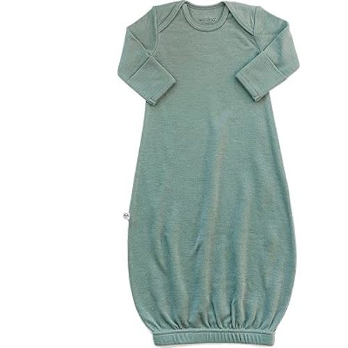 Woolino Infant Nightgown - 100% Superfine Merino Wool Baby Gowns - Newborn Sleeper Gown for Boy & Girl - 0-6 Months