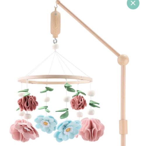 Wildflower Baby Musical Crib Mobile for Girls