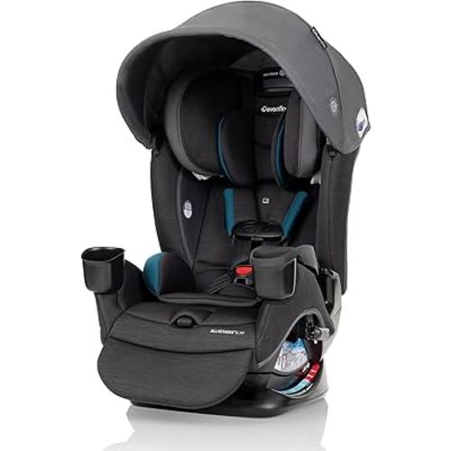 All4Stages Slim Plus Canopy 4-in-1 Convertible Car Seat (Baker Gray)