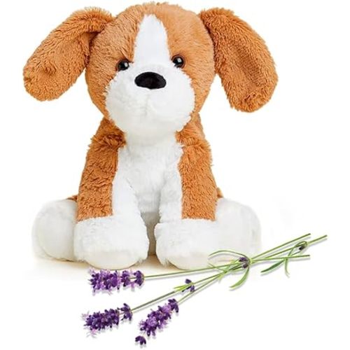 warmies Microwavable & Weighted Stuffed Animals, Beagle - Heated Stuffed Animal Plushie for Warmth & Comfort - Cute Soft Plush Toys for Adults & Children (Boys, Girls, Babies & Toddlers)