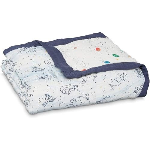 aden + anais Silky Soft Bamboo Viscose Baby Blanket, Crib Bedding for Newborn Baby and Toddler, Nursery Blanket for Boys and Girls, Baby Registry and Shower Gift - Stargaze
