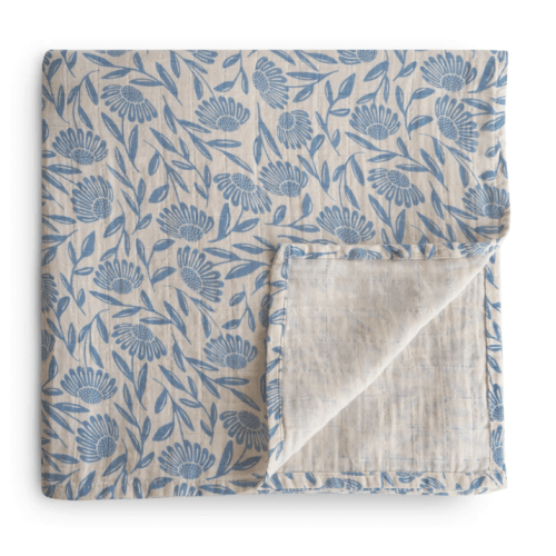 Mushie Organic Cotton Muslin Swaddle Blanket