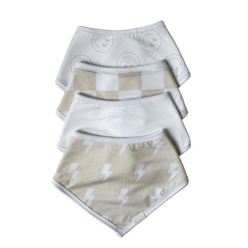 Bamboo Bandana Bib (4 Pack) in Rebel Beige