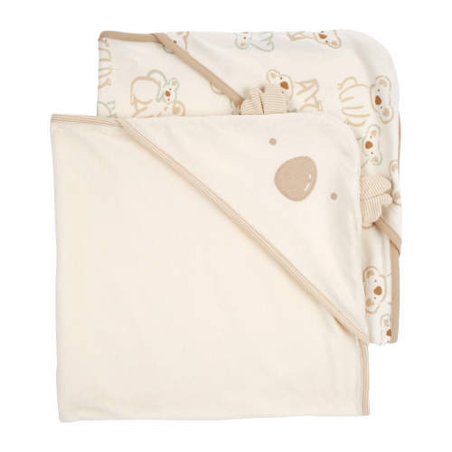 Baby 2-Pack Koala Hooded Towels - Style,Ivory/Khaki