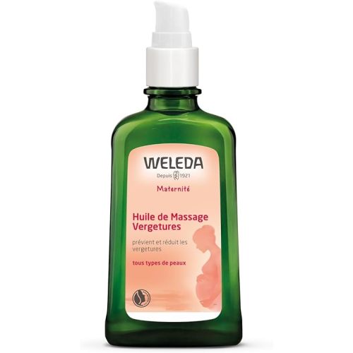 Weleda Stretch Mark Pregnancy Massage Oil, 3.4 Fluid Ounce, Plant Rich Oil with Vitamin E, Sweet Almond, Jojoba and Arnica Oils