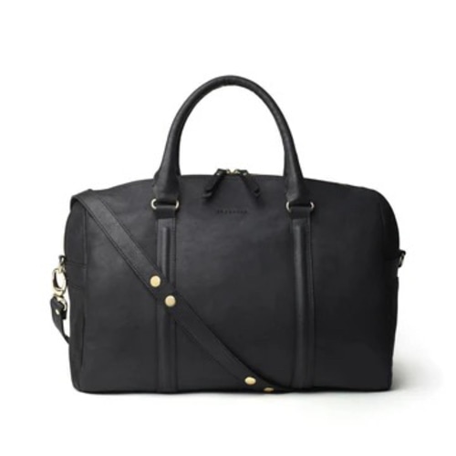 JOSEFINA LARGE BLACK - Leather Diaper bag and work bag - The perfect baby shower gift – Josefina Bags