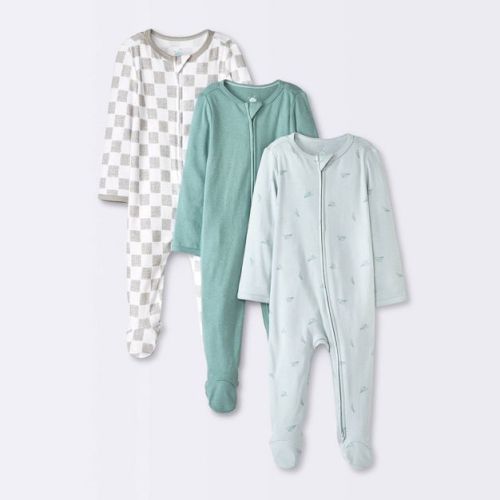 Cloud Island 3pk Airplanes Cotton Sleepers - 6-9 Months
