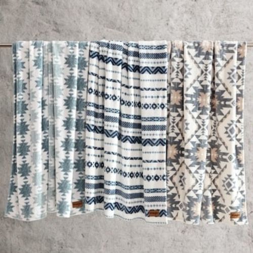 Wrangler Printed Ultra Soft Plush Fleece Throw Blanket
