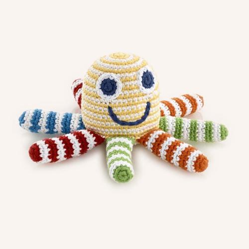 Pebble Octopus Rattle - Rainbow