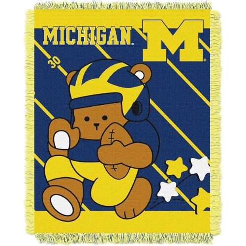 Northwest NCAA Unisex NCAA 36-Inches-By-46-Inches Woven Jacquard Baby Throw Blanket - 36" x 46" - Fullback/Half Court