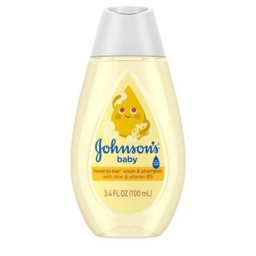 Johnson's Head-To-Toe Gentle Baby Body Wash & Shampoo, Travel Size - 3.4 fl oz