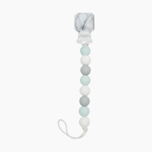 Loulou Lollipop Lolli Gem Silicone Pacifier Clip - Blue Grey