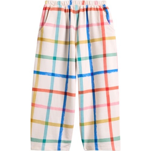 Kids' Rainbow Check Barrel Leg Cotton Pants, 12-18M