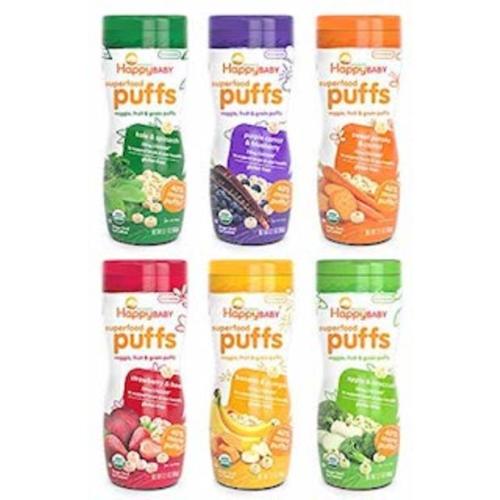 Happy Baby Organics Superfood Puffs, Strawberry & Beet, 2.1 Ounce (Pack of 6)