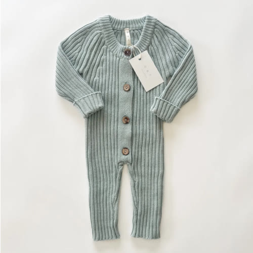 'Fog' Ribbed Playsuit
