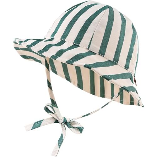 Baby Girl Sun Hat Infant Wide Brim Beach Hats Toddler Summer Bucket Hat Kids Outdoor Adjustable Hats