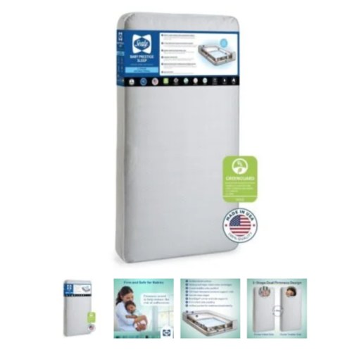Sealy Baby Prestige | Antibacterial Crib Mattress | Toddler Mattress