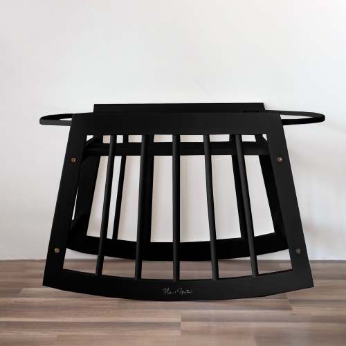 Modern Rocking Moses Bassinet Stand with brakeBlack