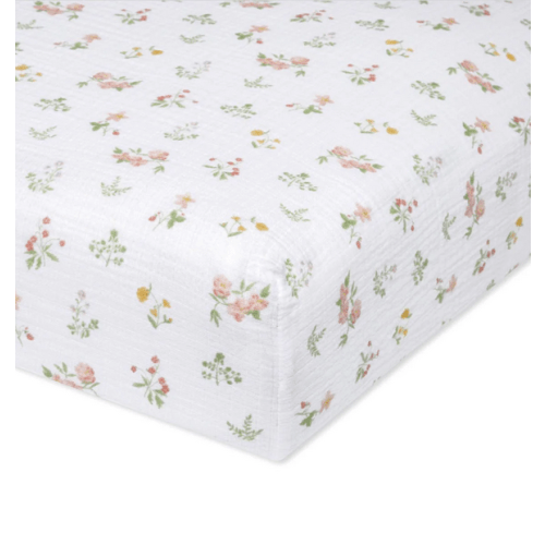 Country Floral Essentials Cotton Crib Sheet | aden + anais